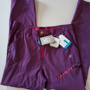 New Womens Little Donkey Andy Purple Convertible Pants Size Large